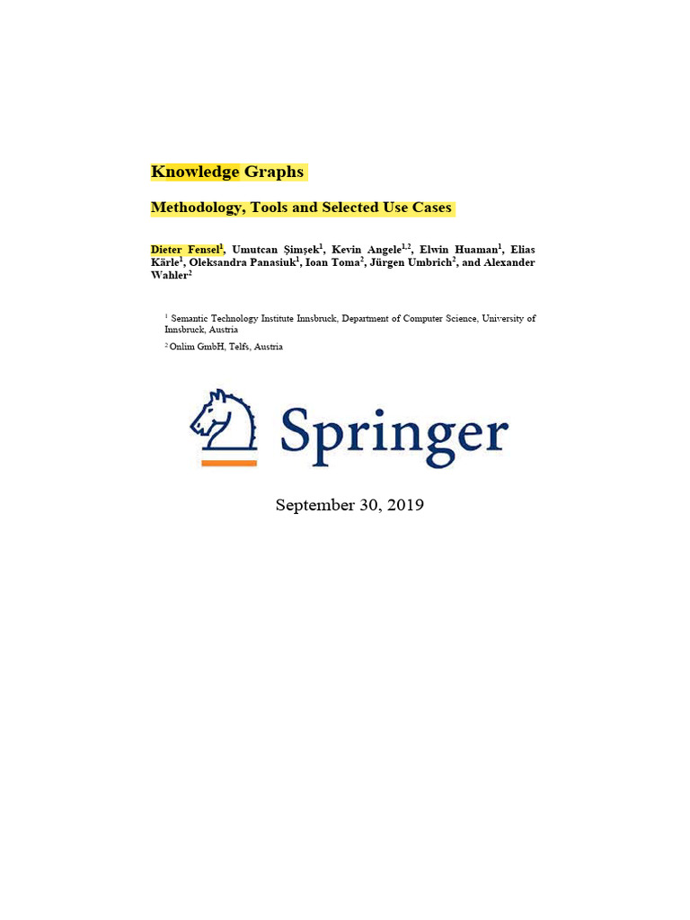 Knowledge Graph Book | PDF | Resource Description Framework | Knowledge