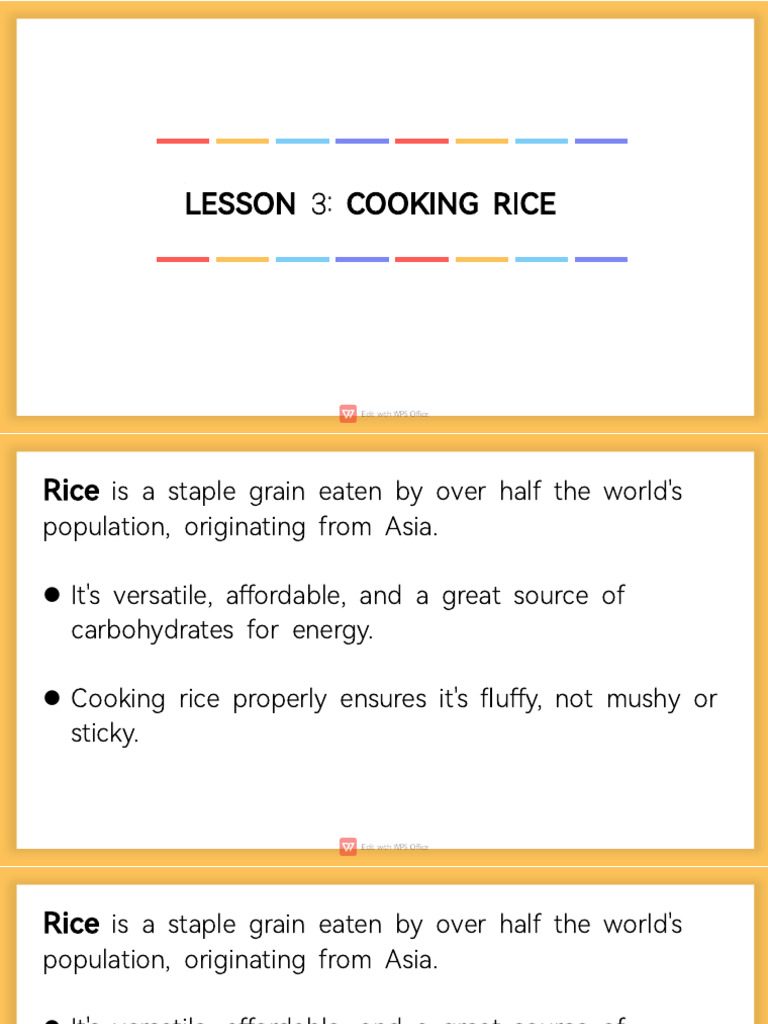 LESSON 3_ COOKI-WPS Office | PDF | Rice | Cuisine