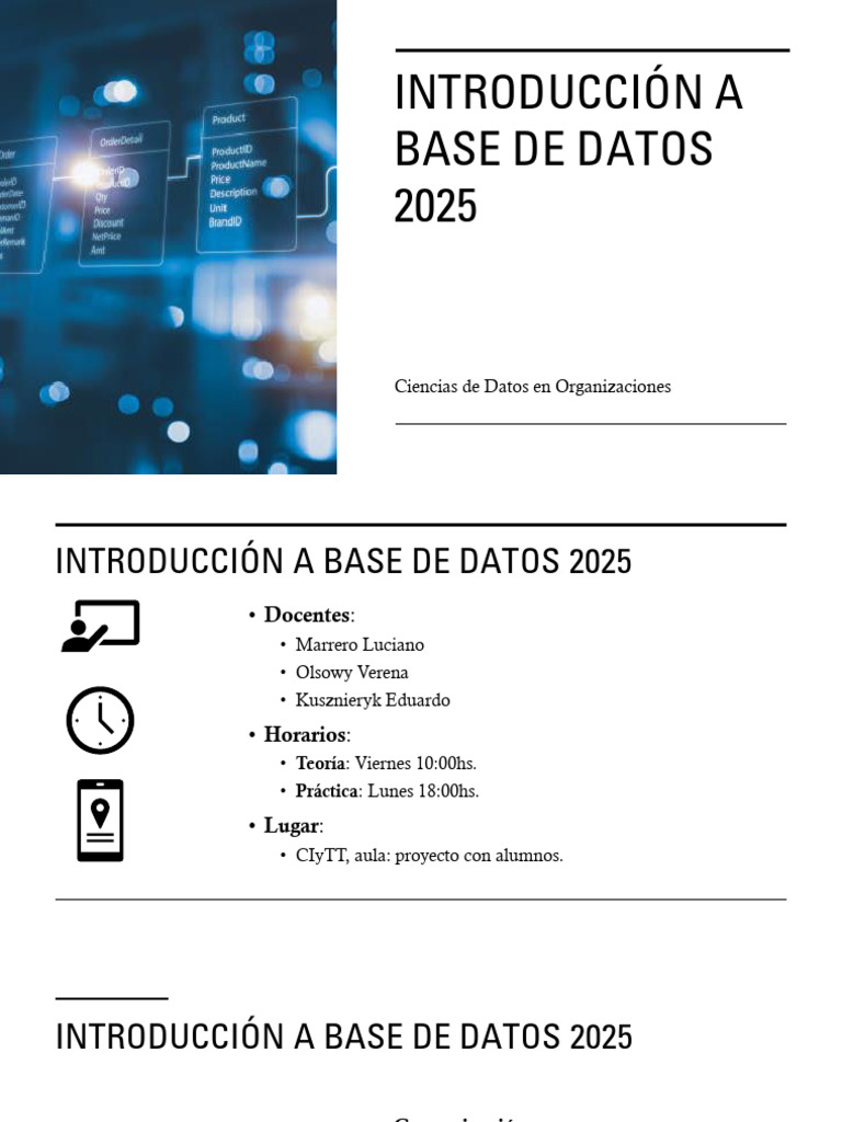 Clases de Intro A Base de Datos CDO UNLP | PDF | Bases de datos | Datos