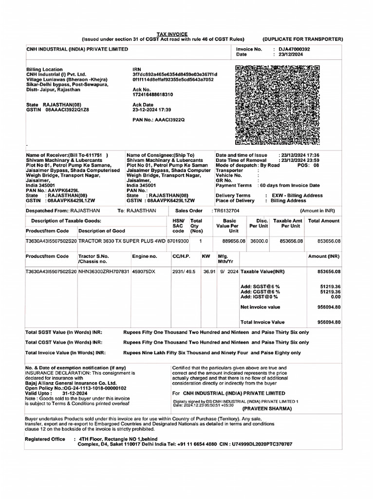 Invoice Copy Seal Signature | PDF