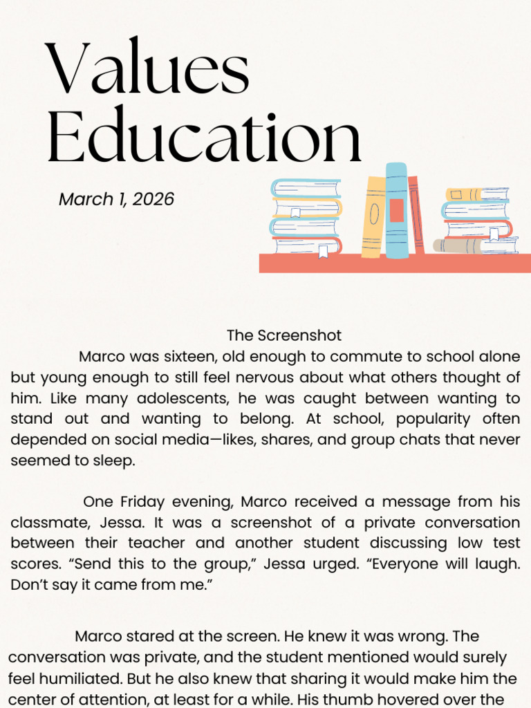 Values Education | PDF
