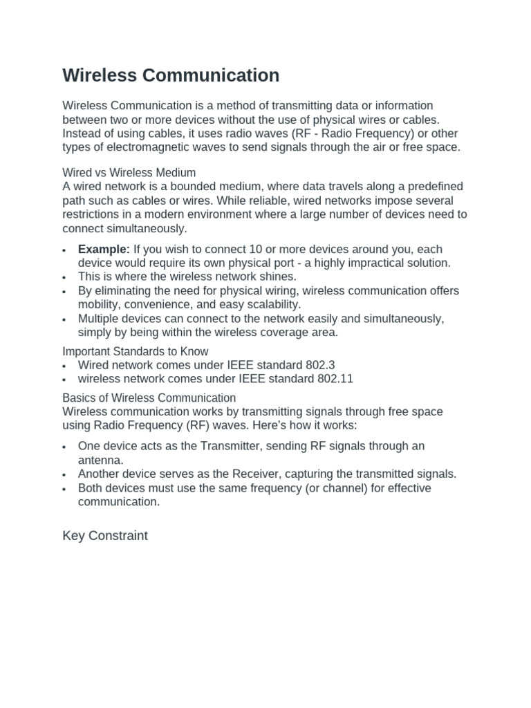 Wireless Communication | PDF | Wi Fi | Hertz