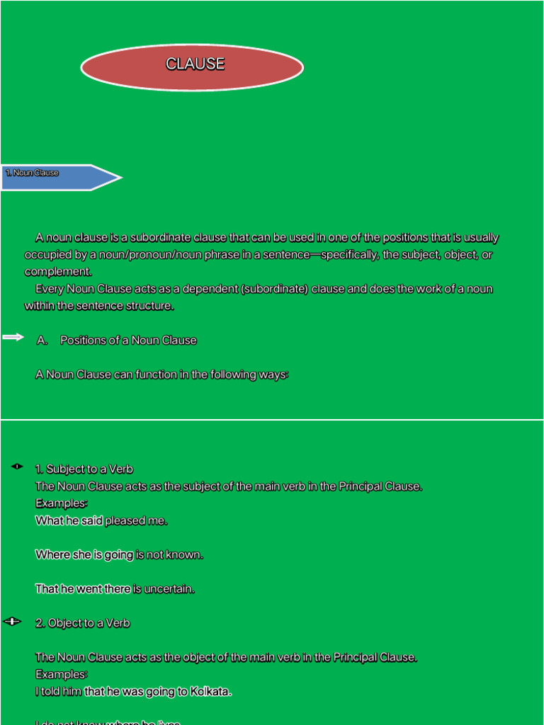 Clause | PDF | Clause | Noun