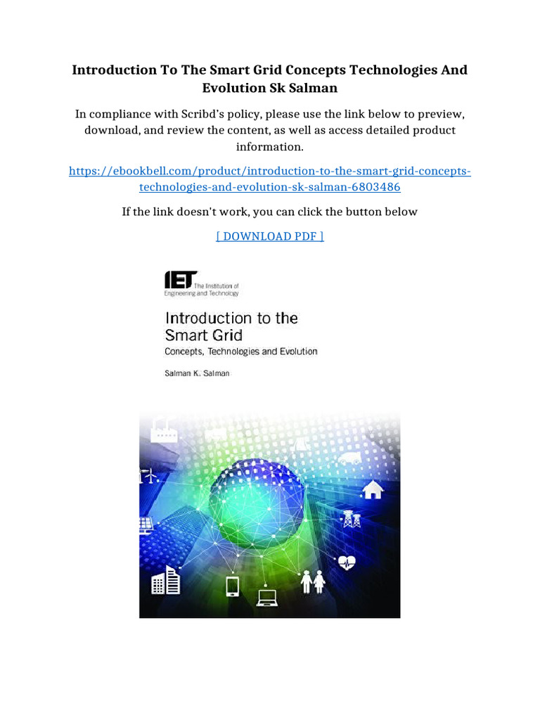 Introduction To The Smart Grid Concepts Technologies and Evolution SK ...