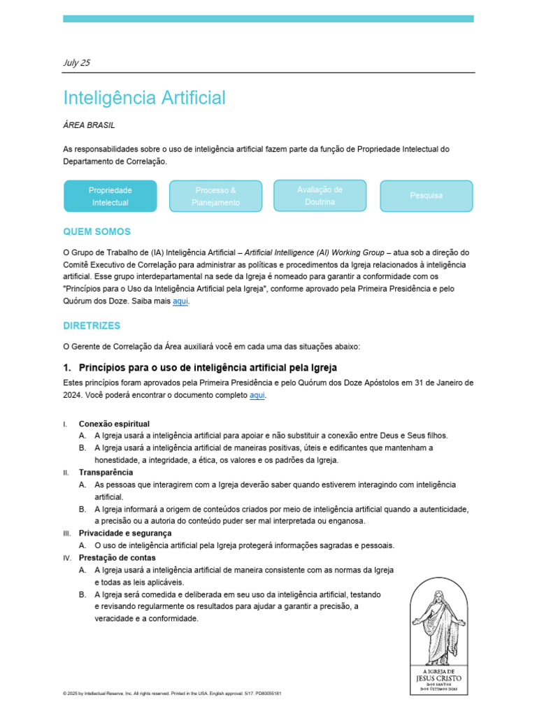 Brazil Area - Artificial Intelligence Guidelines PT | PDF ...