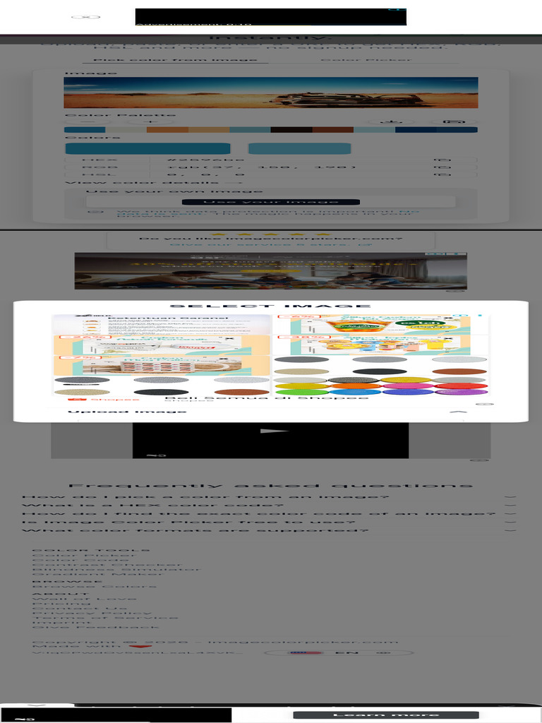 Color Picker From Image - Free HEX, RGB & Color Code Finder | PDF