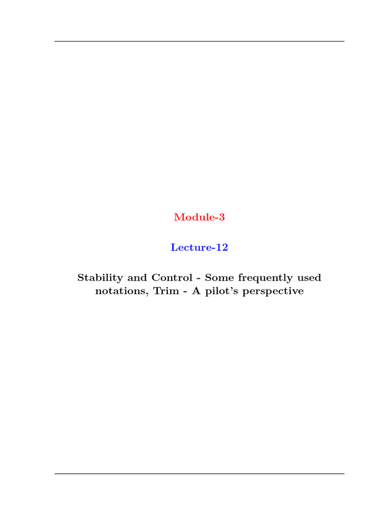 Lec 12 | PDF | Flight Control Surfaces | Aircraft