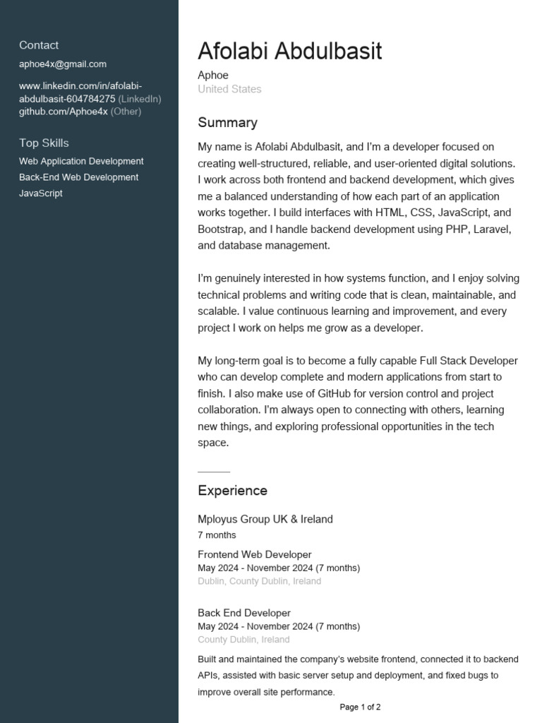 Profile | PDF | Web Application | Computer Engineering