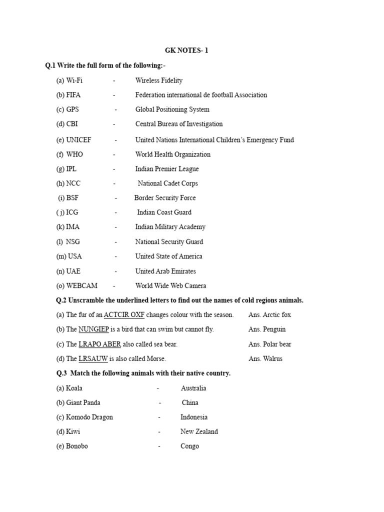 Vii GK Notes 2025-26 t2 | PDF