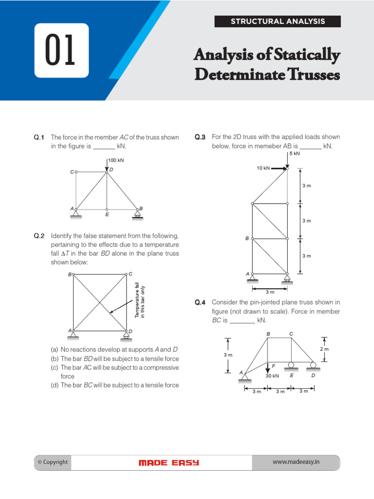 Structural Analysis CPQ | PDF | Truss | Structural Engineering