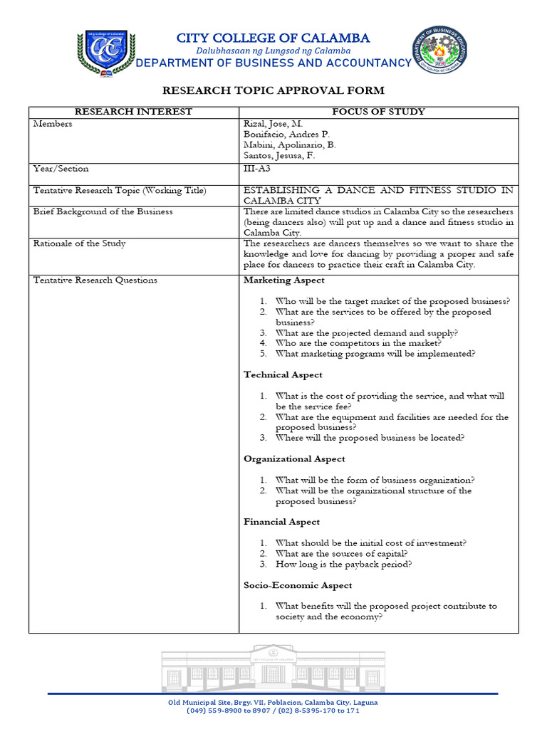 Researchtopic Sampleoffeasibilitystudy 1 | PDF | Methodology | Science