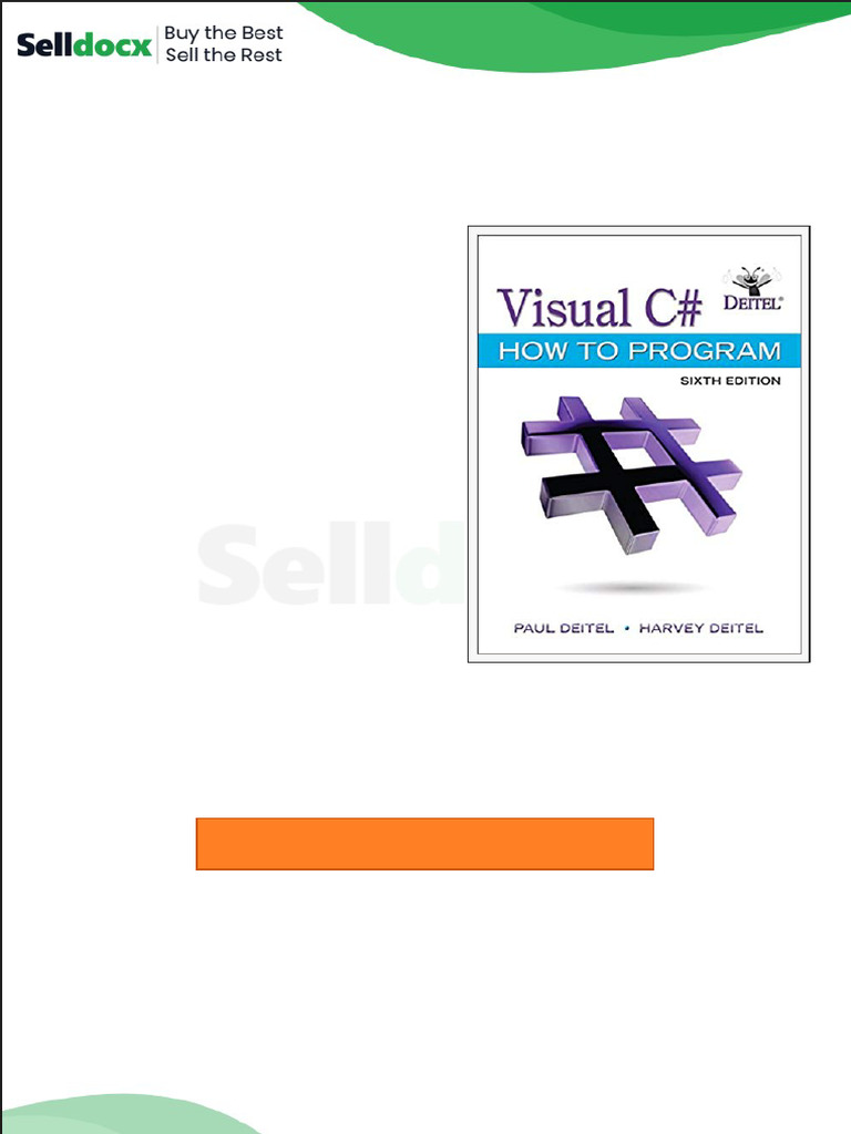 Test Bank For Visual C How To Program 6th Edition by Paul J Deitel ...