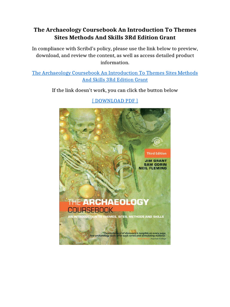 The Archaeology Coursebook An Introduction To Themes Sites Methods and ...