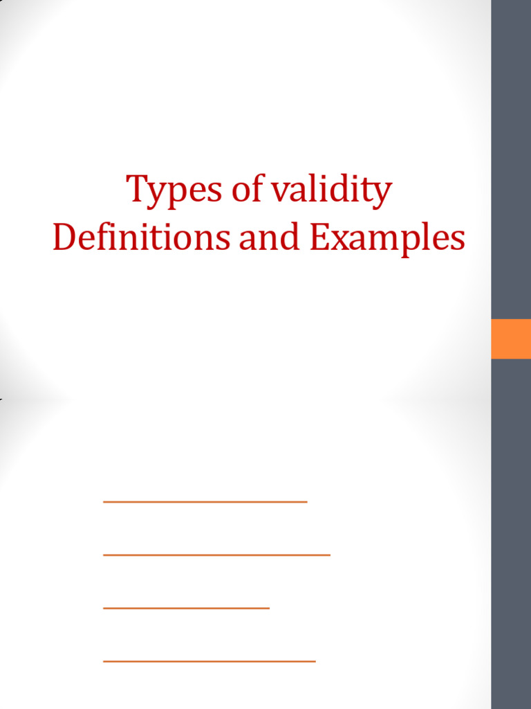 Validity Types 1 | PDF | Validity (Statistics) | Behavioural Sciences