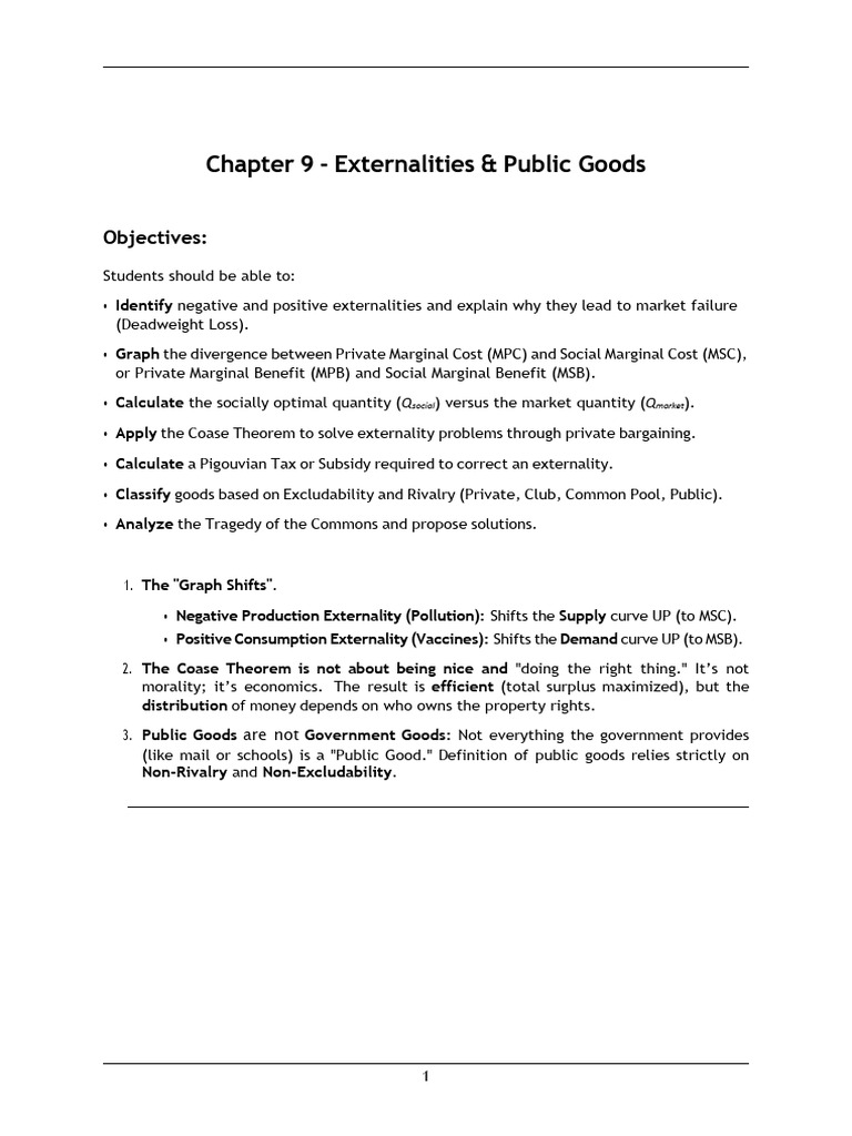 Week 8 - Recitation Materials | PDF | Externality | Economics