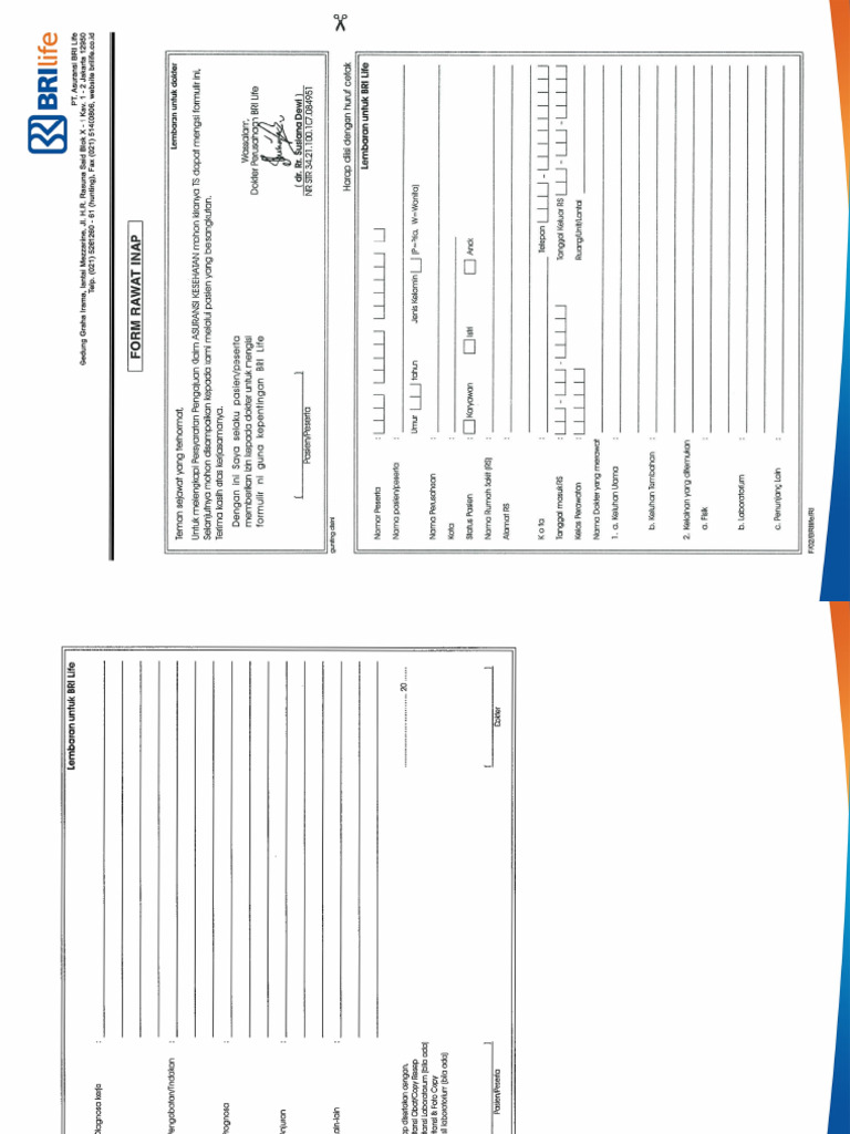 Formulir Rawat Inap | PDF