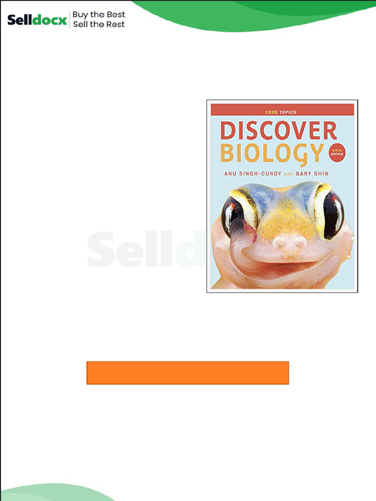 Test Bank for Discover Biology 6th Core Edition by Anu Singh | PDF ...