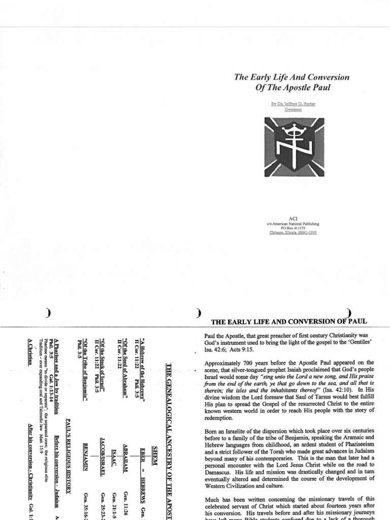 03172024_The Early Life And Conversion Of The Apostle Paul | PDF