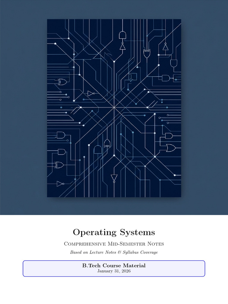 OS Notes & PYQ Solutions | PDF | Thread (Computing) | Process (Computing)