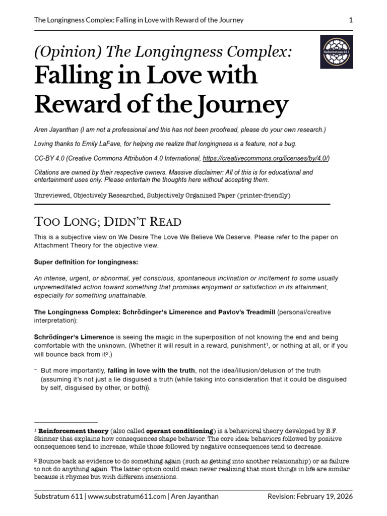 (Opinion) The Longingness Complex: Falling in Love With Reward of The ...
