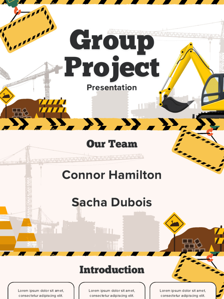 Yellow Modern Construction Group Project Presentation | PDF