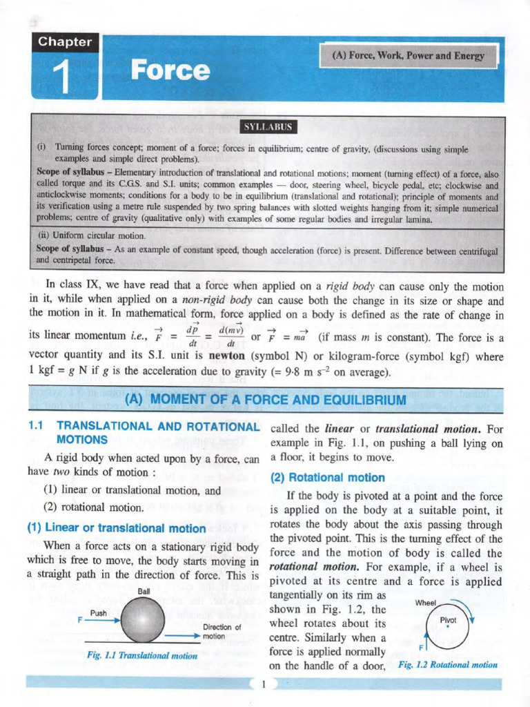 Chapter 01 Force | PDF