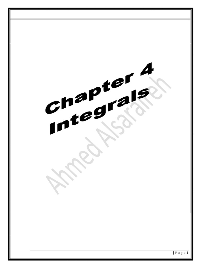 Chapter 4 - Integral | PDF | Integral | Interval (Mathematics)