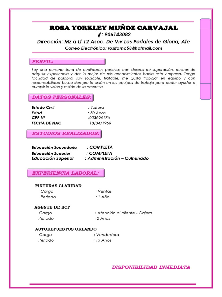 CV Rosa | PDF