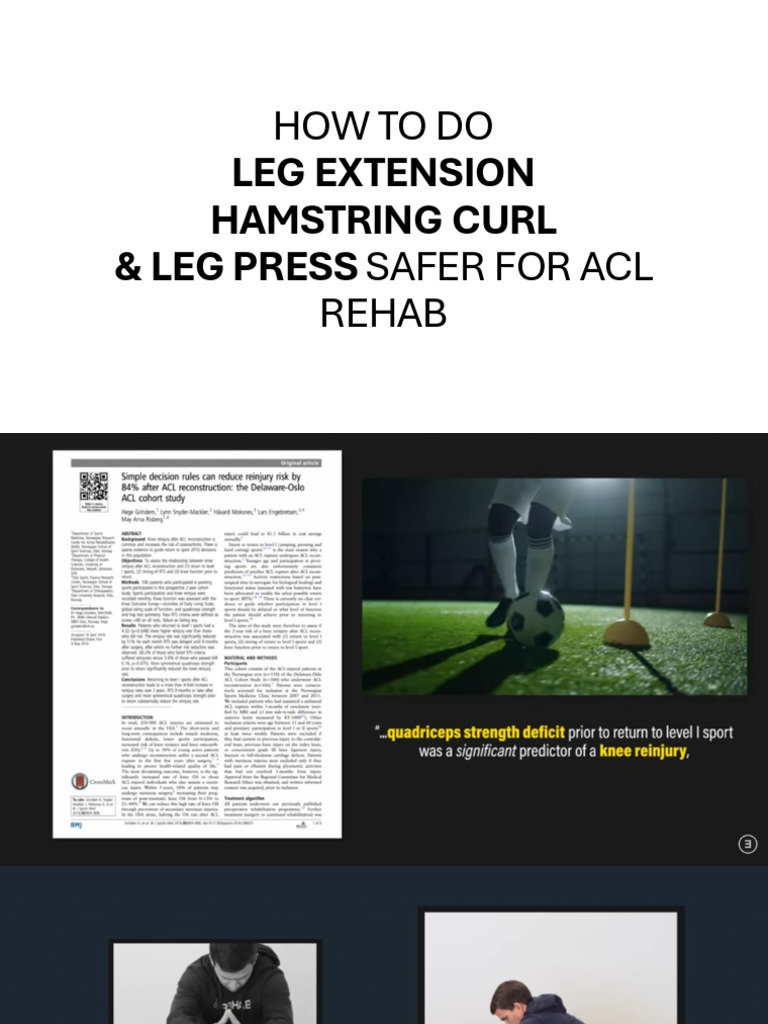 Machine Exercise for ACL | PDF