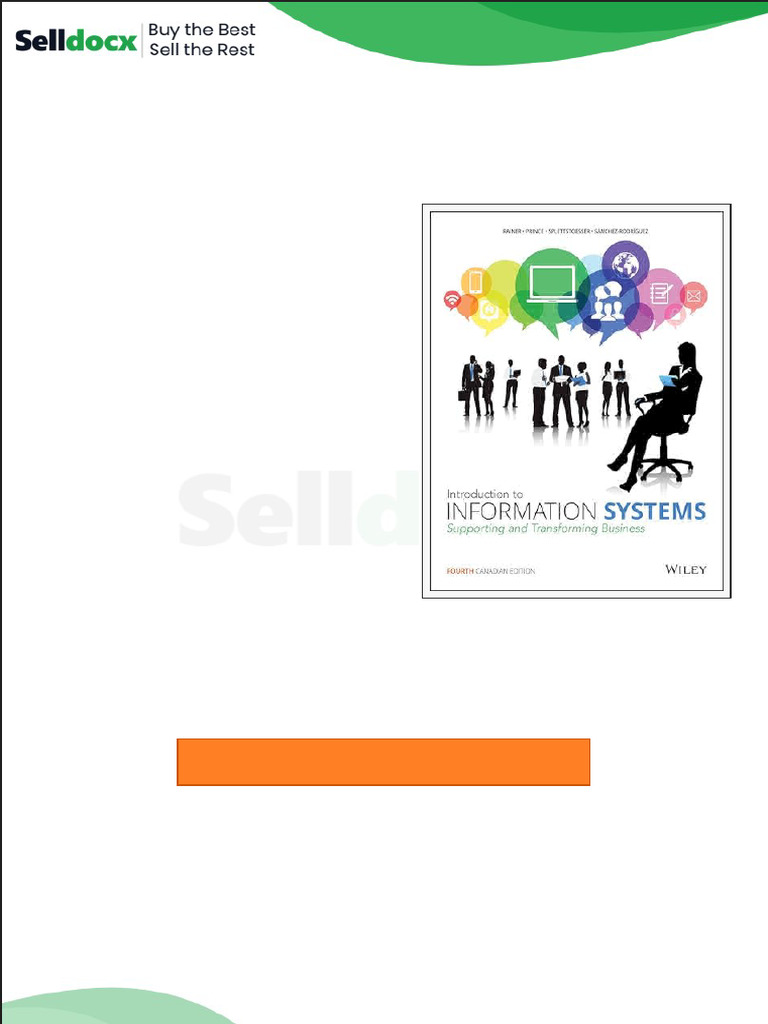 Test Bank Introduction To Information Systems 4th Canadian Edition by ...