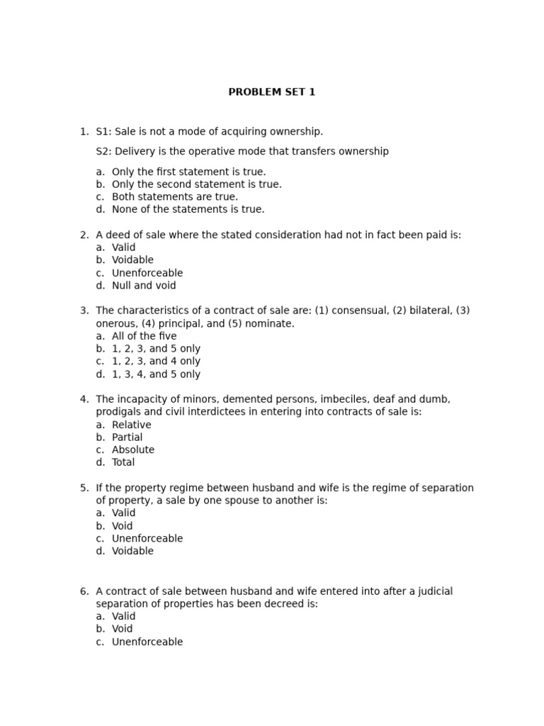 RFBT Answer Keys and Reviewer | PDF | Prices | Void (Law)