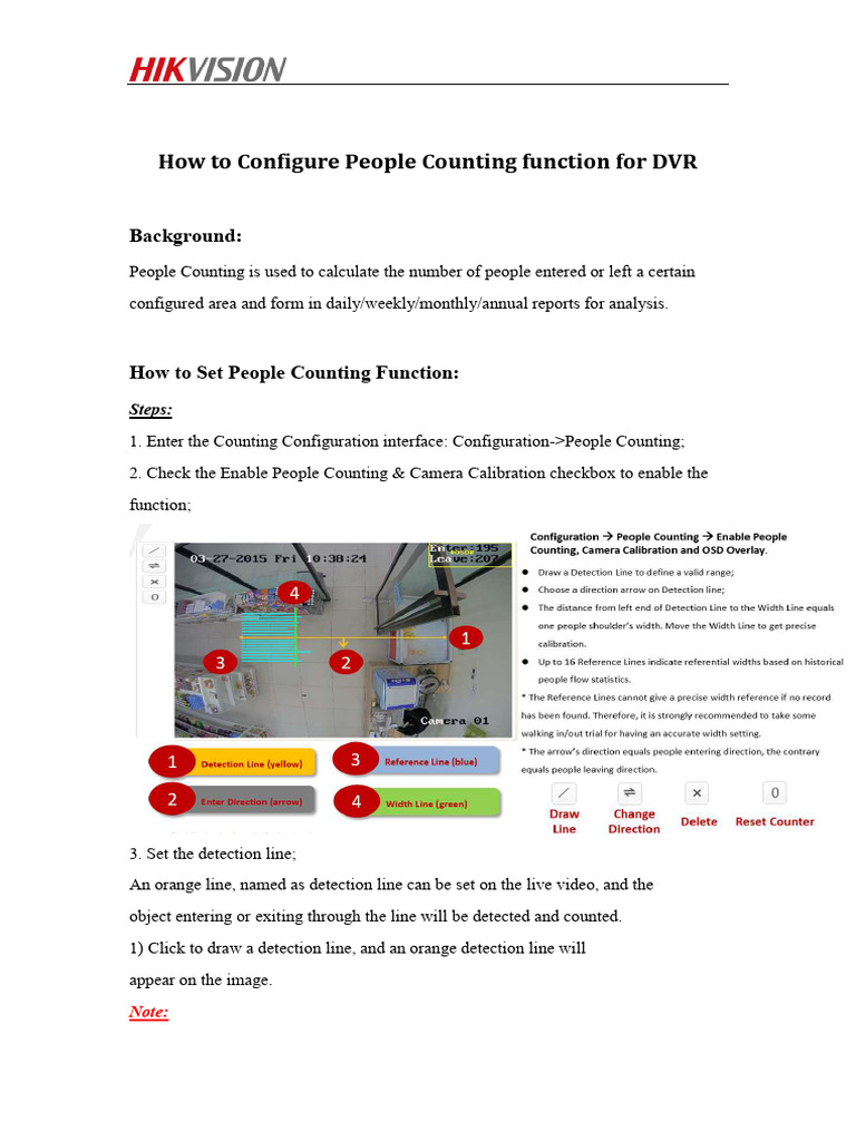 How To Configure People Counting Function For DVR | PDF