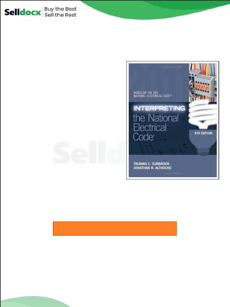 Test Bank For Interpreting The National Electrical Code 9th Edition by ...