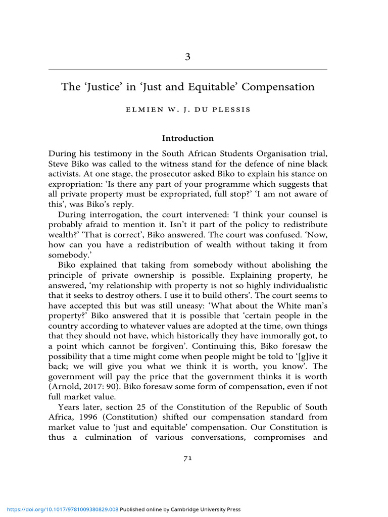 The Justice in Just and Equitable Compensation | PDF | Justice | Crime ...