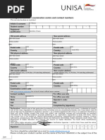 UNISA Refund Request Form 2025 | PDF