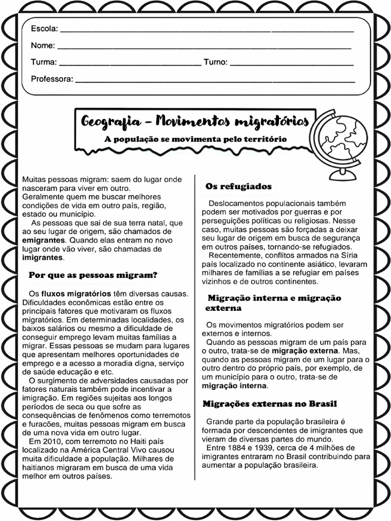 Movimentos Migratórios | PDF