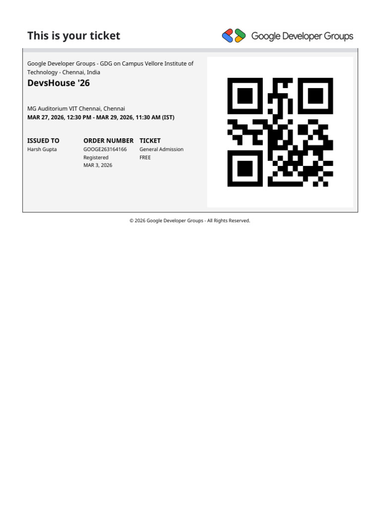 This Is Your Ticket: Devshouse '26 | PDF