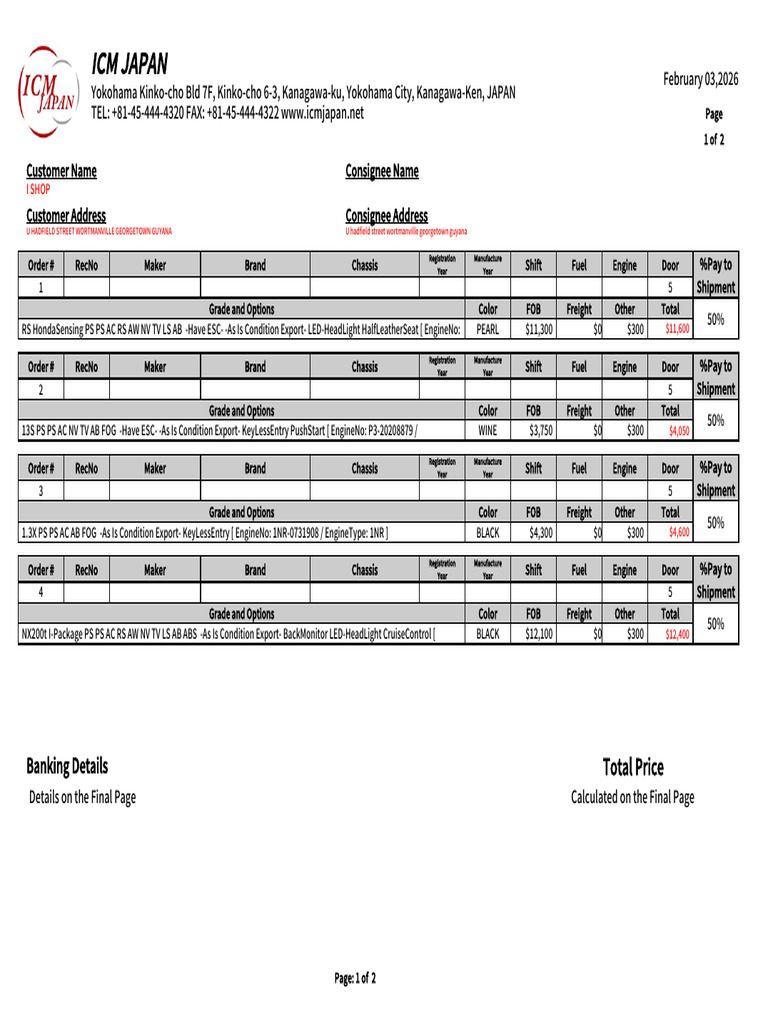 Inv# 3130 47509 20260203 235221 | PDF | Banks