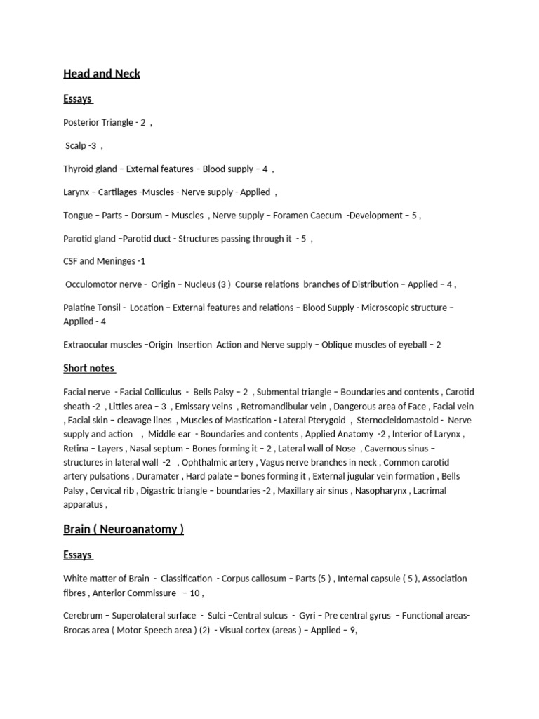 Anatomy Imp Mbbs Questions | PDF | Human Leg | Human Anatomy