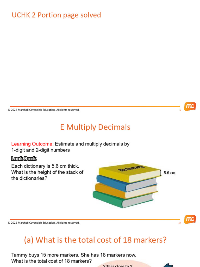 Y6-T2-Math UCHK 2-Solved Portion Pages | PDF | Arithmetic | Mathematics