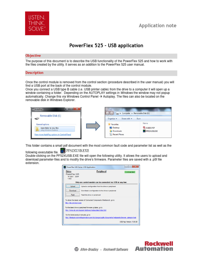 PowerFlex 525 USB Application | PDF | Computer File | Usb