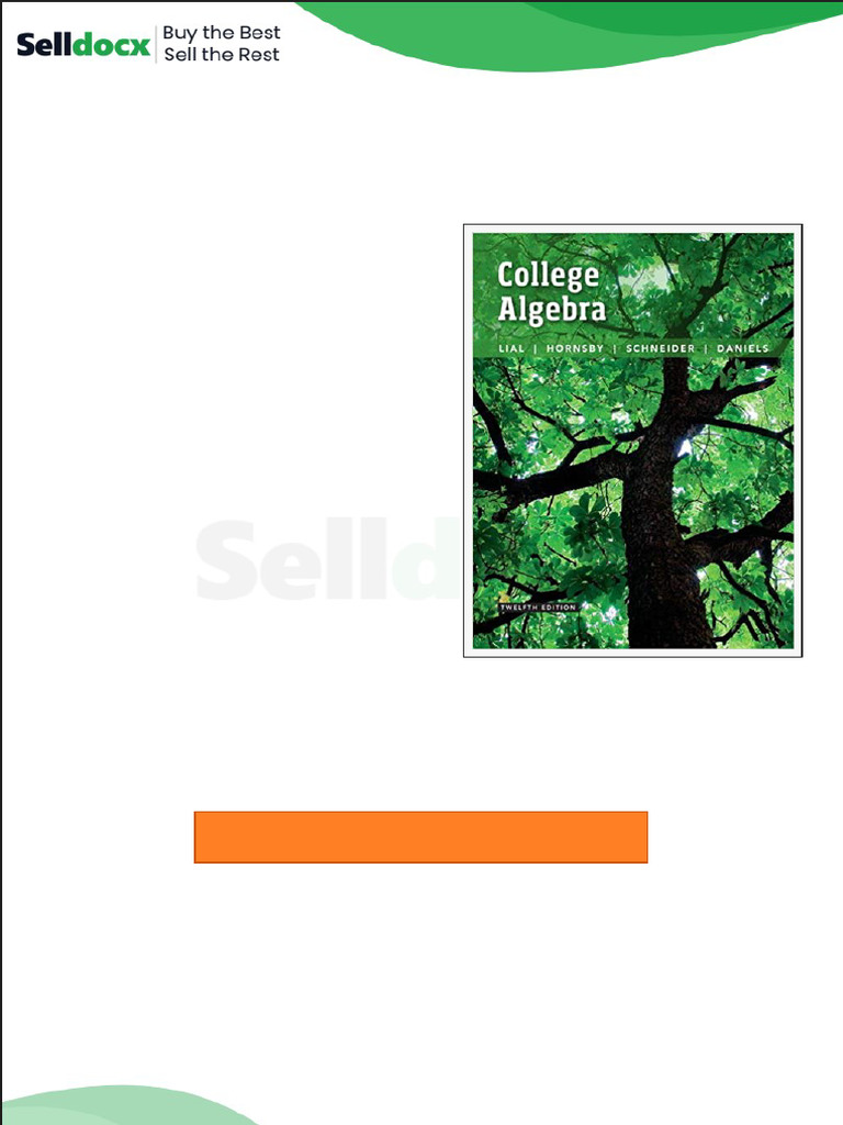 Solution Manual For College Algebra 12th Edition by Margaret L