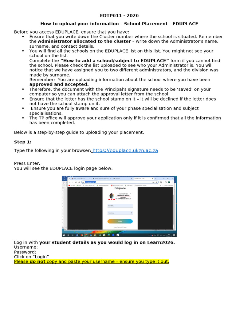 Eduplace How To Upload Edtp611 On Eduplace 2026 | PDF | Login | Software