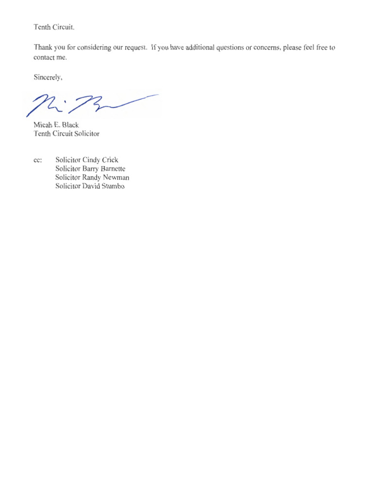 Schronce Conflict Letter | PDF | Prosecutor | District Attorney