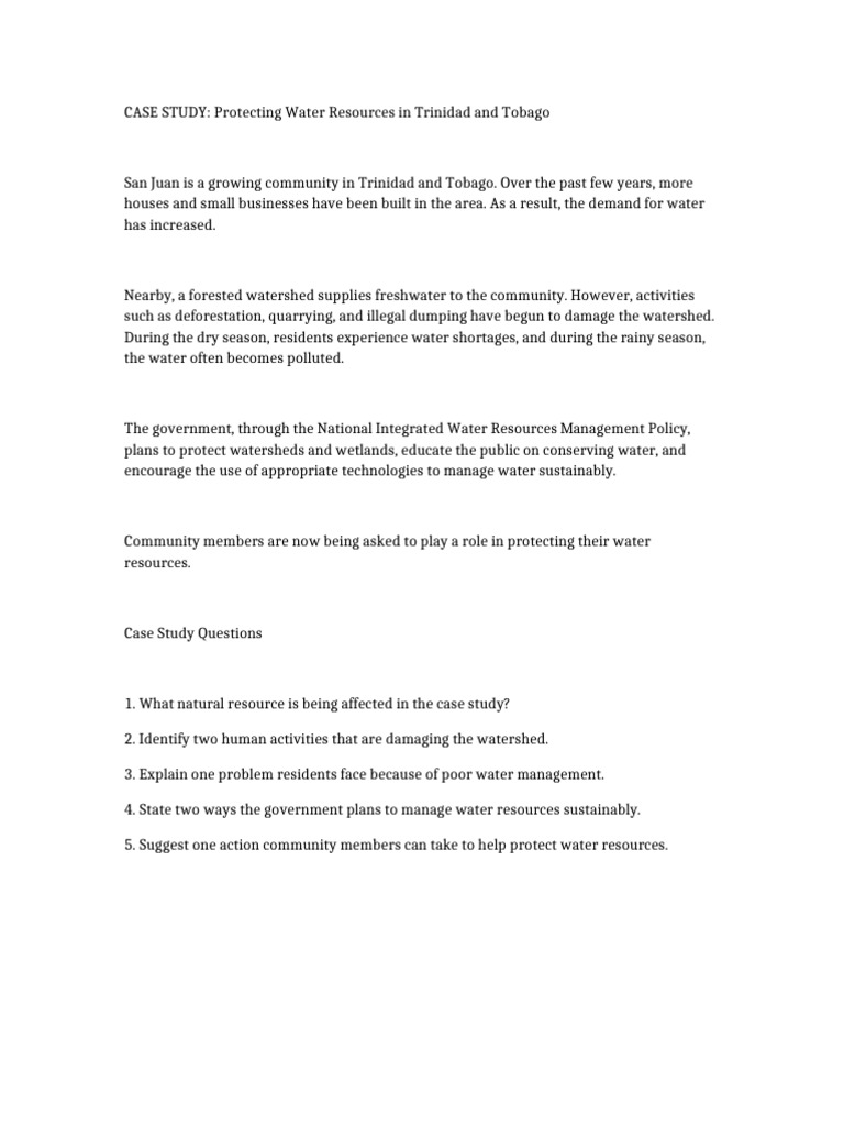 Case Study - Sustainable Resources | PDF