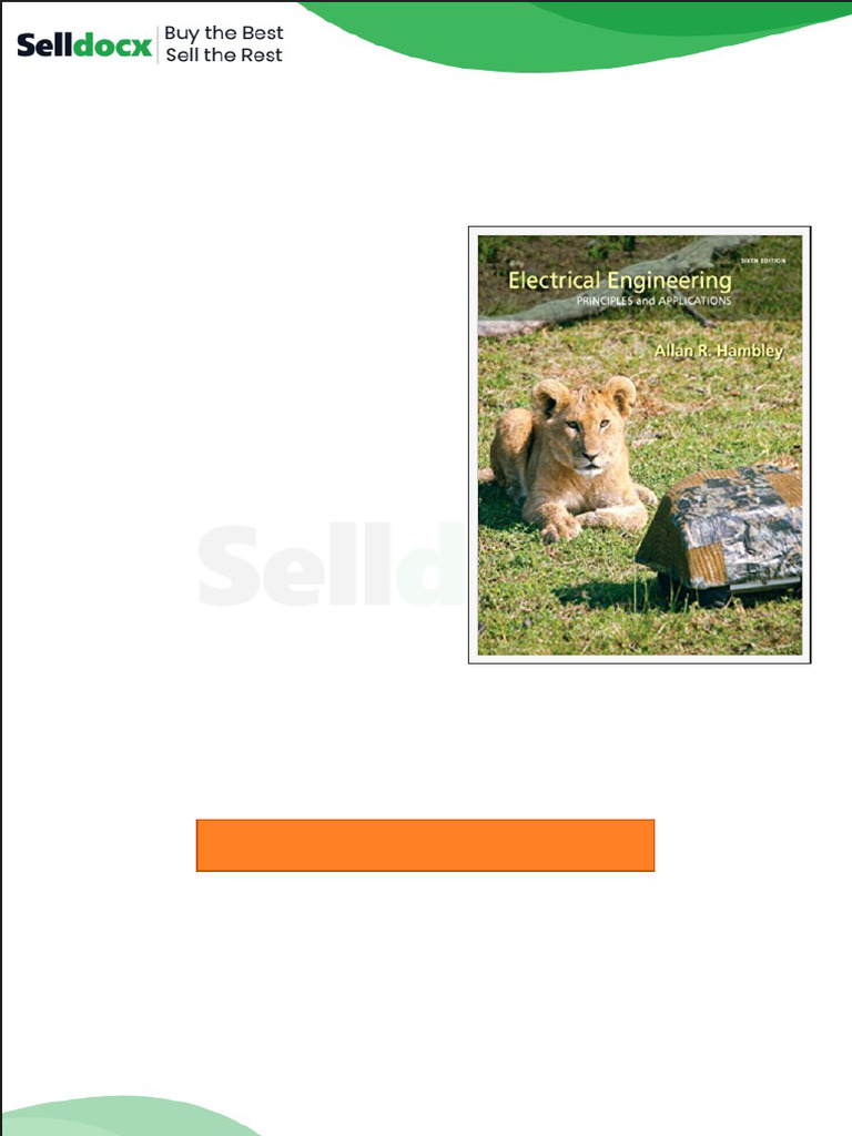 Solution Manual For Electrical Engineering Principles and Applications ...