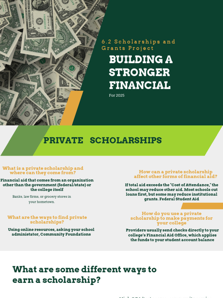 6.2 Scholarships and Grants Project | PDF | Scholarship | Pell Grant