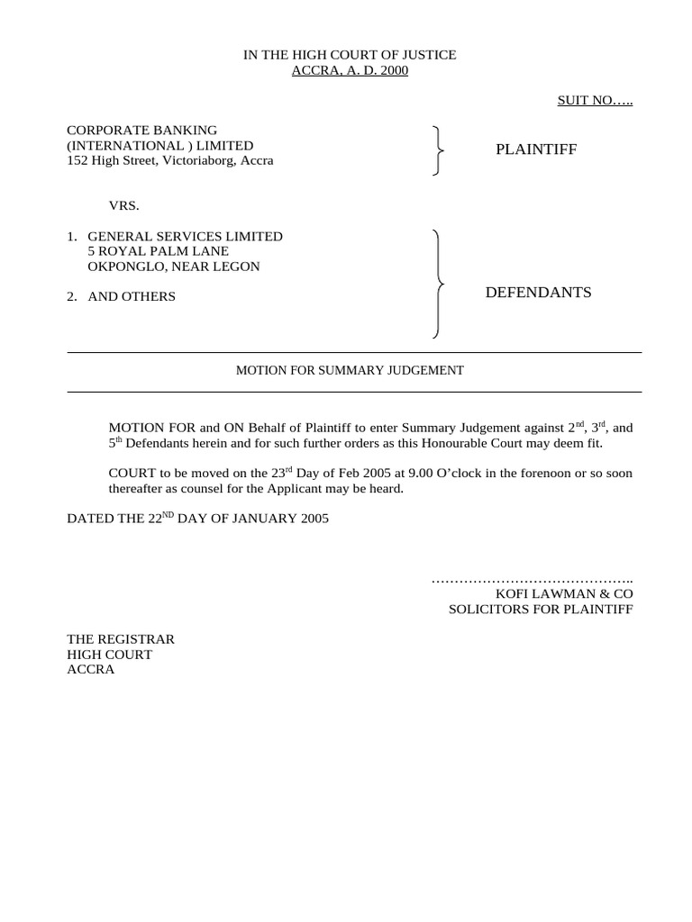 Motion Ex Parte | PDF