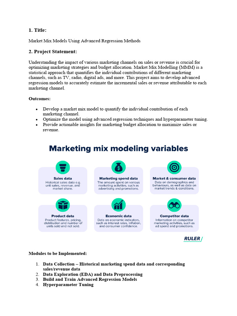 AI - Market Mix Models Using Advanced Regression Methods | PDF ...