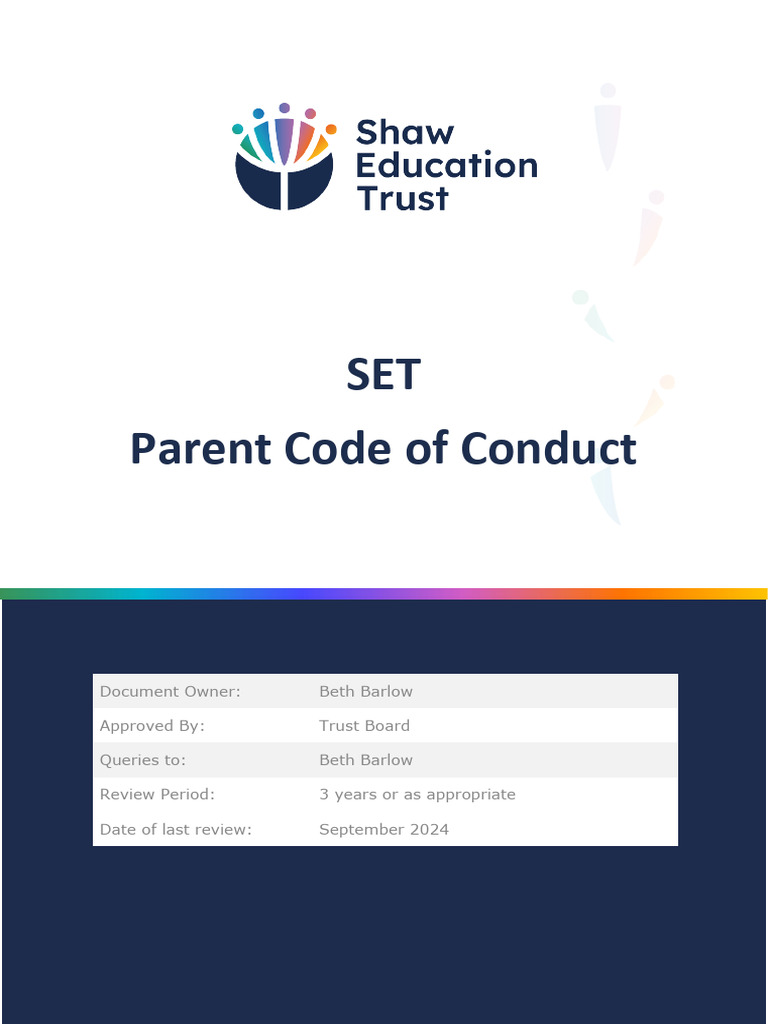 Parent Code of Conduct 010924 | PDF